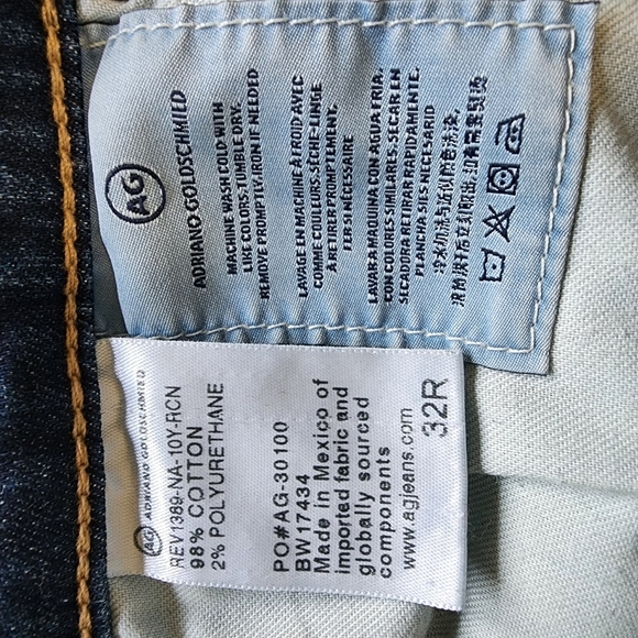 AG Adriano Goldschmied Distressed Skinny Blue Jeans - 32R - Picture 7 of 9